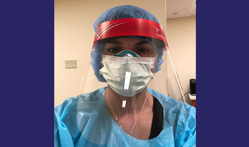 Megan Kwasniak, MD ’08, an emergency medicine physician at Saint Mary’s Medical Center in West Palm Beach, FL