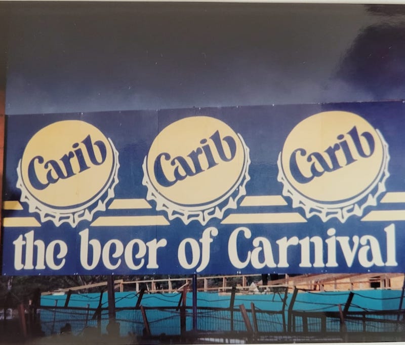 Carib Beer sign