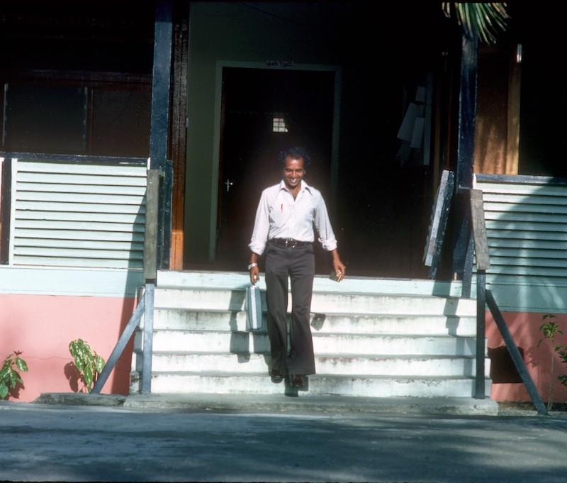 Man Leaving a Building in 1981