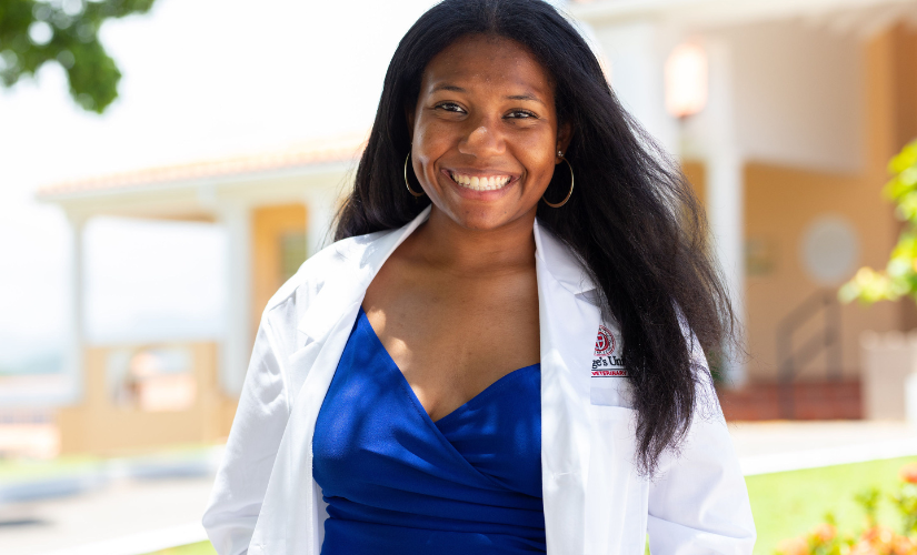 Tatyana Thompson, SVM student, at White Coat Ceremony