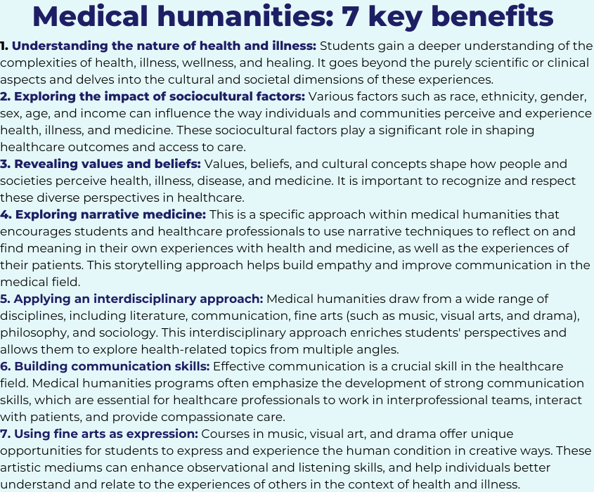 7 key benefits of the medical humanities 