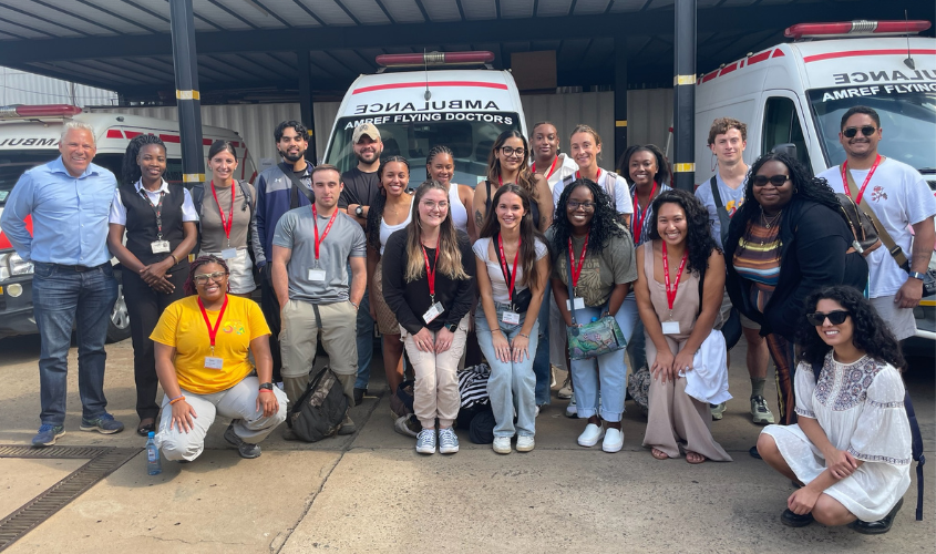 Tiara Singletary with her cohort in Kenya