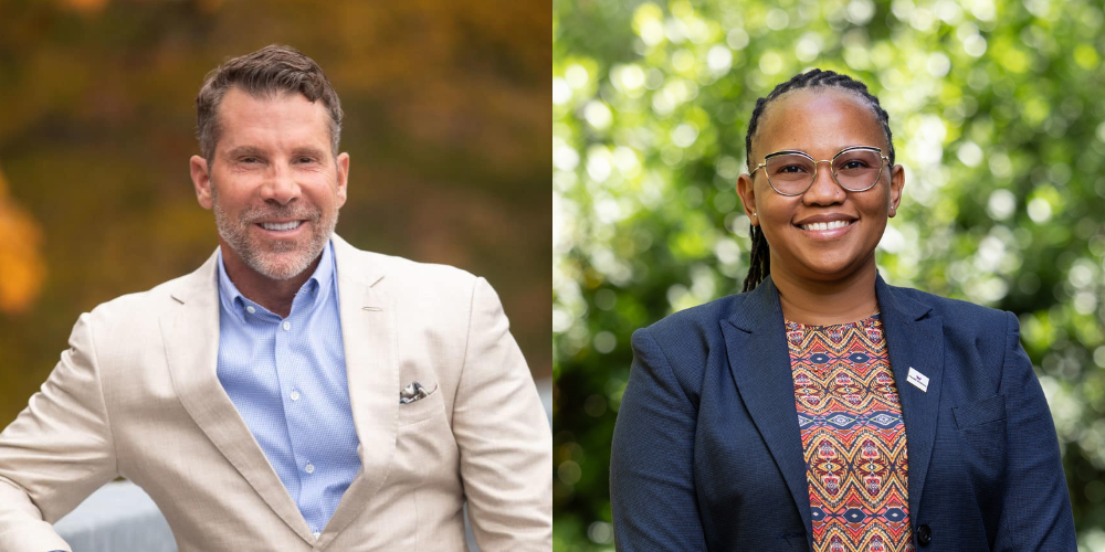 Headshots of Jeff Vacirca and Orapeleng Phuswane-Katse